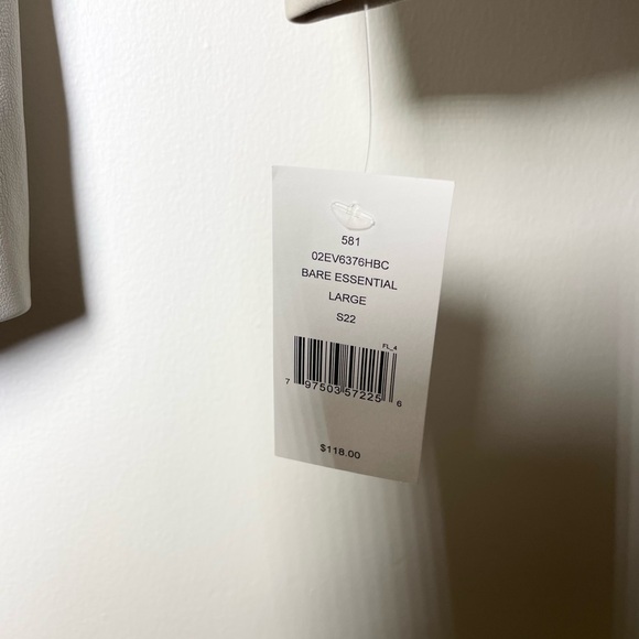 NWT BLANKNYC vegan leather nude tan blazer L - Picture 3 of 6